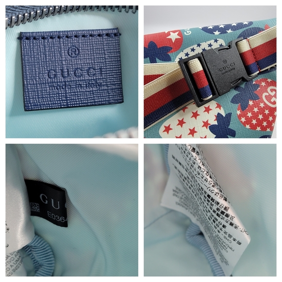 EUC GUCCI Strawberry PVC Leather Belt Bag | Limited Edition - Picture 7 of 8
